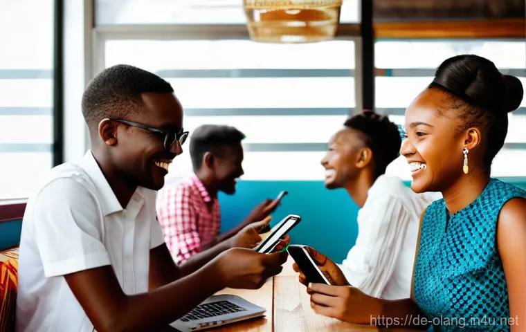 스와힐리어 뉴스 사이트 - **Prompt:** A vibrant and diverse group of young East African "digital natives" in their late teens ...