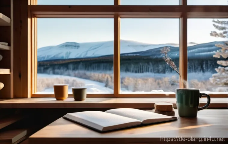 핀란드어 문법 개요 - **Prompt**: "A focused young adult (20s-30s, neutral gender) sitting comfortably at a rustic wooden ...